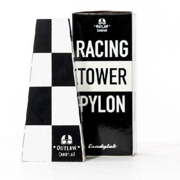 NWT Candylab Wood Checkered Racing Pylon - Picture 1 of 1